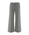 Ql2 Cotton Blend Pants With Striped Pattern In Gray