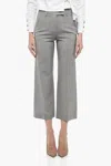 Ql2 Virgin Wool Blend Straight Fit Chinos Pants In Grey
