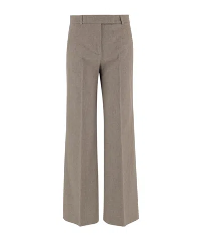 Ql2 Wide-leg Casual Pants In Brown
