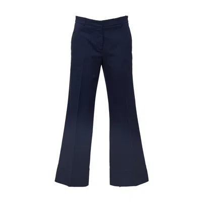 Ql2 Wide Leg Tailored Pant With Flared Hem And Versatile Pockets In Black
