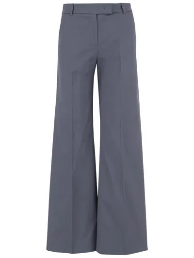Ql2 Wide-leg Trousers With Pressed Creases In Gray