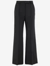 Ql2 Wool And Lyocell Trousers In Black