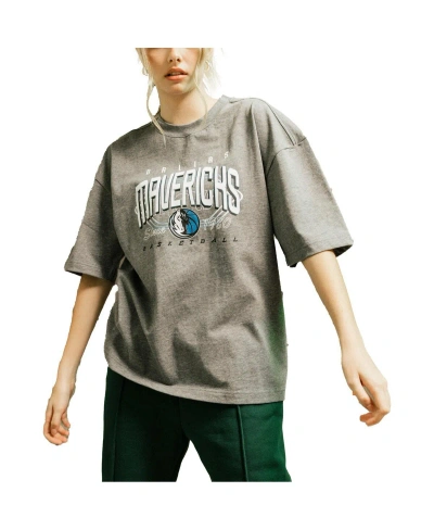 Qore Men's And Women's  Cream Dallas Mavericks Oversized Gameday Cozy T-shirt