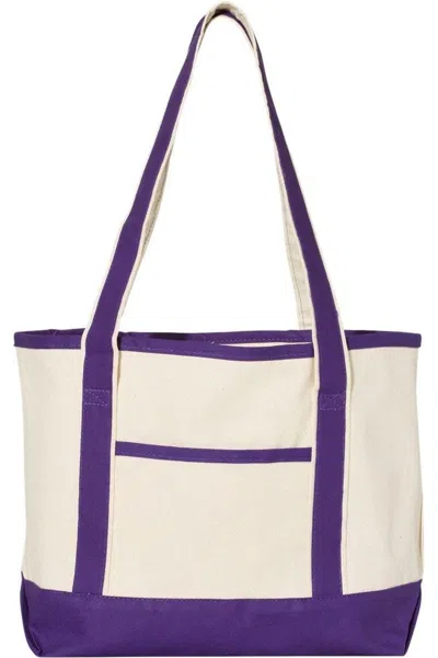 Q-tees 20l Small Deluxe Tote In Purple