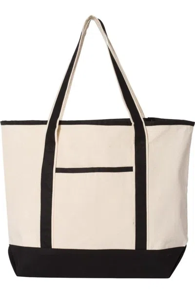 Q-tees 34.6l Large Canvas Deluxe Tote In White