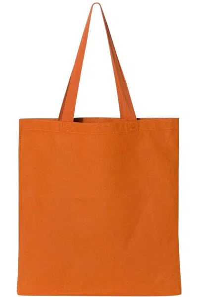 Q-tees Promotional Tote In Orange
