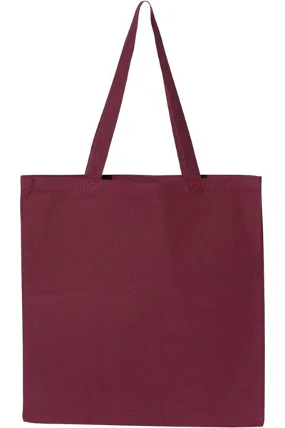 Q-tees Promotional Tote In Red