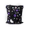 Qu Women's Black Pink Pattern Canvas Tote Bag In Black