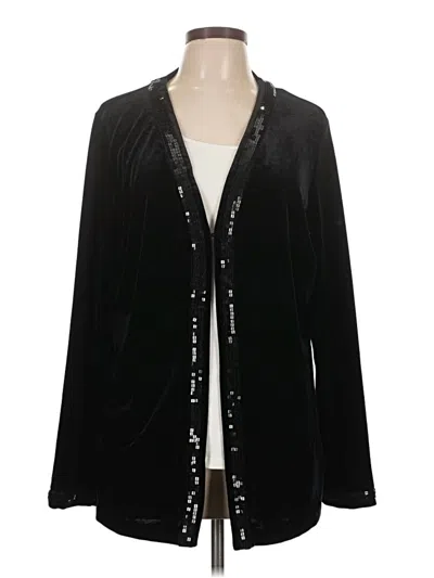 Pre-owned Quacker Factory Cardigan Sweater In Black