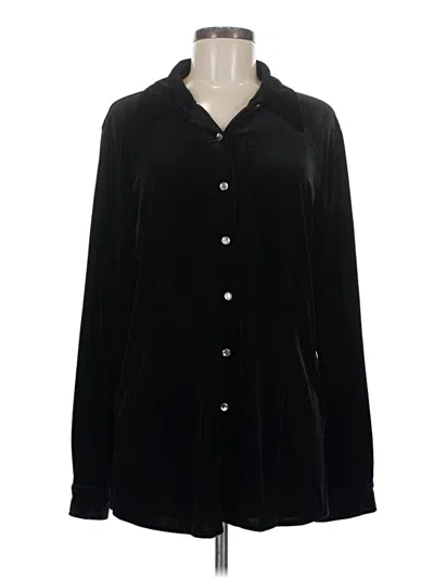 Pre-owned Quacker Factory Cardigan Sweater In Black