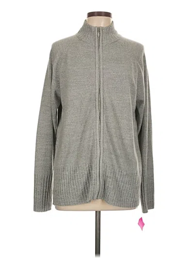 Pre-owned Quacker Factory Cardigan Sweater In Gray