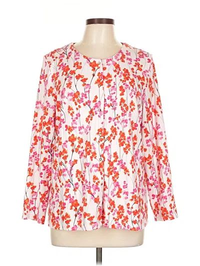 Pre-owned Quacker Factory Cardigan Sweater In Pink