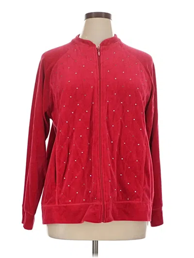 Pre-owned Quacker Factory Cardigan Sweater In Red