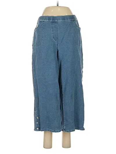 Pre-owned Quacker Factory Casual Pants In Blue