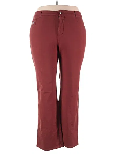 Pre-owned Quacker Factory Casual Pants In Burgundy