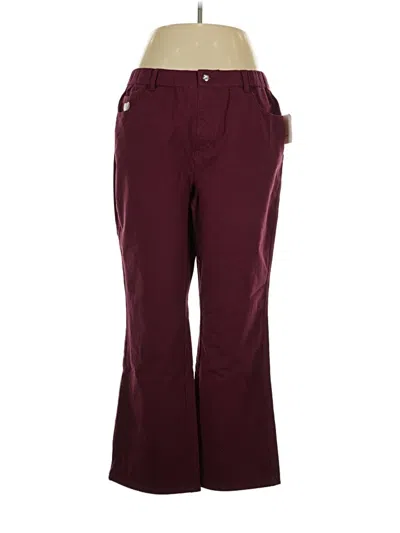 Pre-owned Quacker Factory Casual Pants In Burgundy