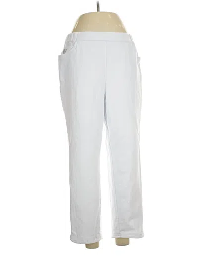 Pre-owned Quacker Factory Casual Pants In White