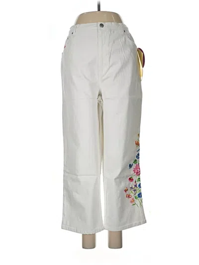 Pre-owned Quacker Factory Casual Pants In White