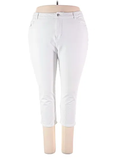 Pre-owned Quacker Factory Casual Pants In White
