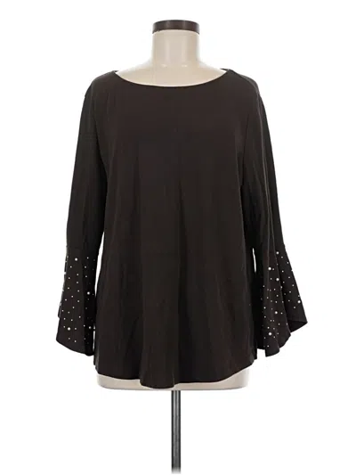 Pre-owned Quacker Factory Pullover Sweater In Black