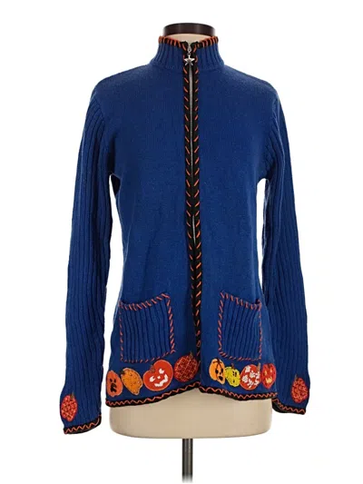 Pre-owned Quacker Factory Pullover Sweater In Blue