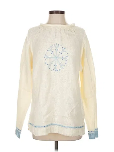 Pre-owned Quacker Factory Pullover Sweater In Ivory