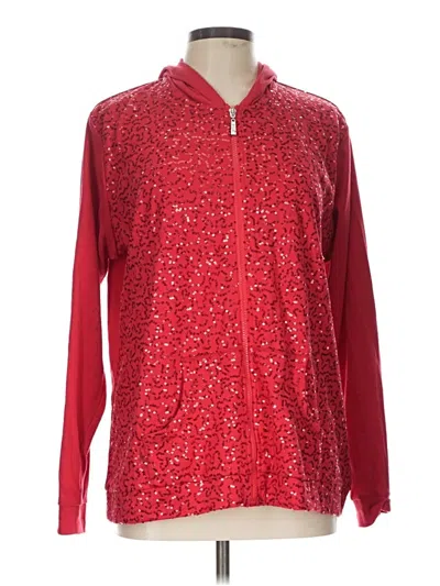 Pre-owned Quacker Factory Pullover Sweater In Red