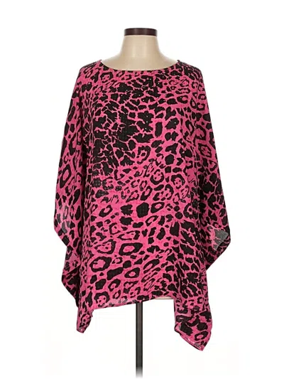 Pre-owned Quacker Factory Short Sleeve Blouse In Pink