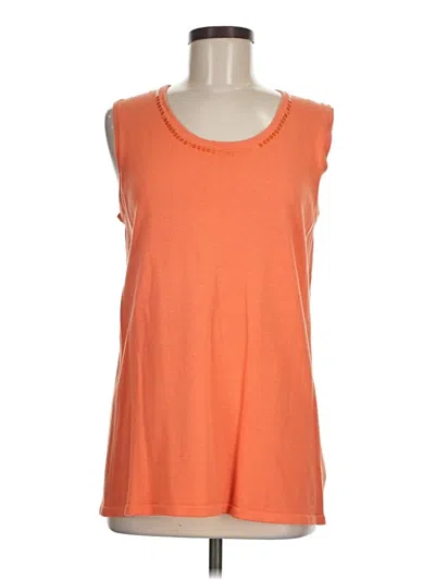 Pre-owned Quacker Factory Sweater Vest In Orange