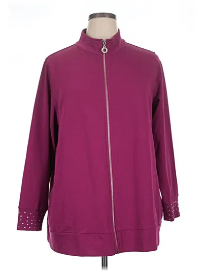 Pre-owned Quacker Factory Sweatshirt In Burgundy