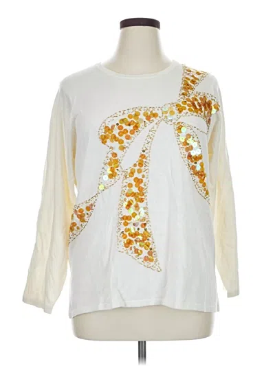 Pre-owned Quacker Factory Sweatshirt In White