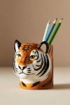 Quail Ceramics Animal Pencil Pot In Brown