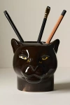 Quail Ceramics Animal Pencil Pot In Black