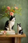 Quail Ceramics Barney Cat Vase In Multi
