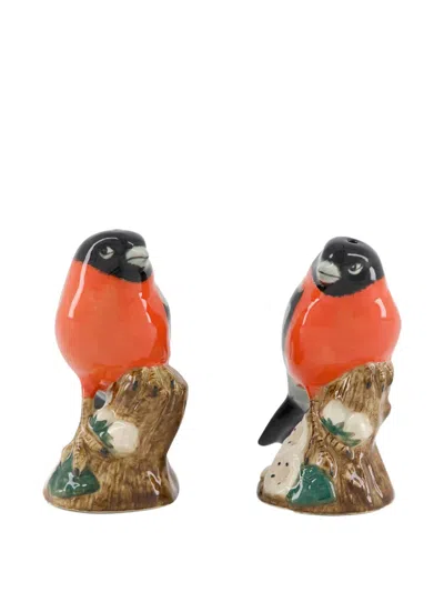 Quail Ceramics Bullfinch Salt Pepper In Orange