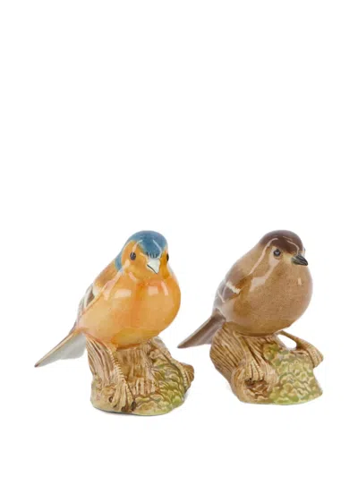Quail Ceramics Figures Chaffinch Home Decor Set Of Two In Multi