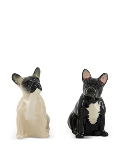 Quail Ceramics French Bulldog Salt And Pepper Set In Black