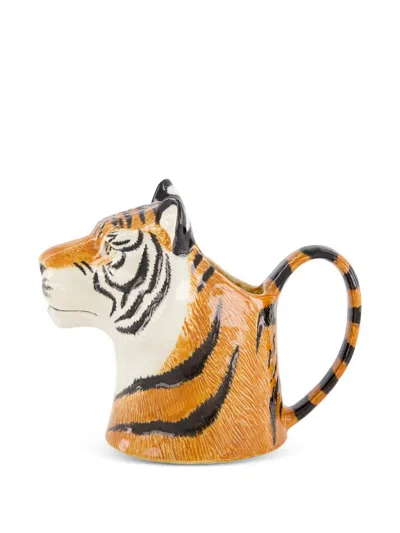 Quail Ceramics Large Tiger-head Jug In Brown