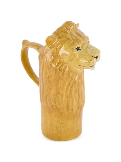 Quail Ceramics Lion Jug In Brown