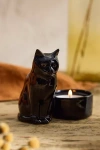 Quail Ceramics Lucky Cat Tea Light Holder In Black