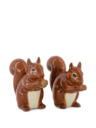 Quail Ceramics Squirrel Salt Pepper Shaker In Brown