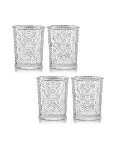 Qualia Glass Cameo Double Old-fashioned Glasses, Set Of 4 In Transparent