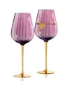 Qualia Glass Posh All Purpose Wine Glasses, Set Of 2 In Purple