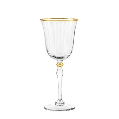 Qualia Glass Salem 8 Oz. Glass Goblet In Gold
