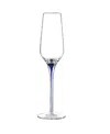 Qualia Glass Tempest Flutes, Set Of 4 In Clear,blue