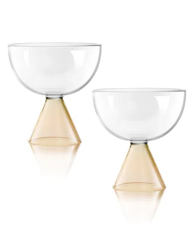 Qualia Glass Venice 18 oz Coupe, Dessert Glasses, Set Of 2