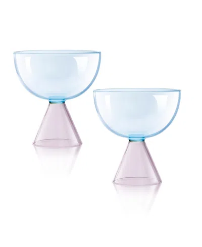 Qualia Glass Venice 18 oz Coupe, Dessert Glasses, Set Of 2