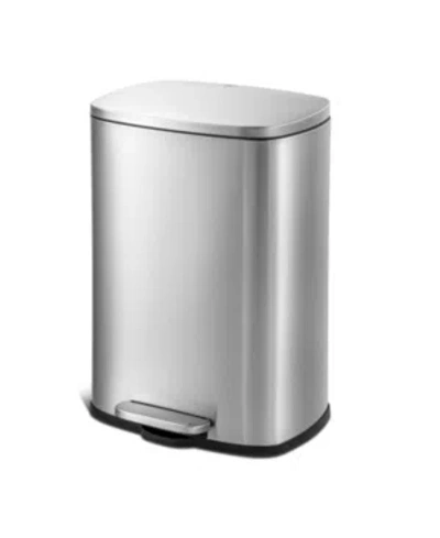 Qualiazero 13.2 Gallon Rectangular Step Can In Stainless Steel