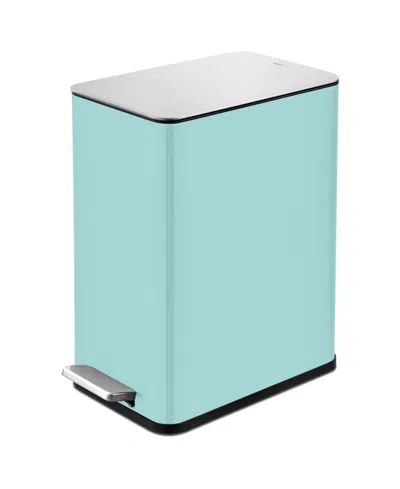 Qualiazero 2.6 Gallon Slim Step On Trash Can In Baby Blue