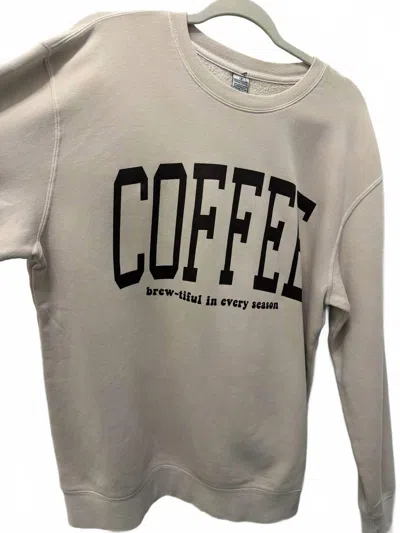 Qualified Apparel Women's Brewtiful Sweatshirt In Ivory In Multi